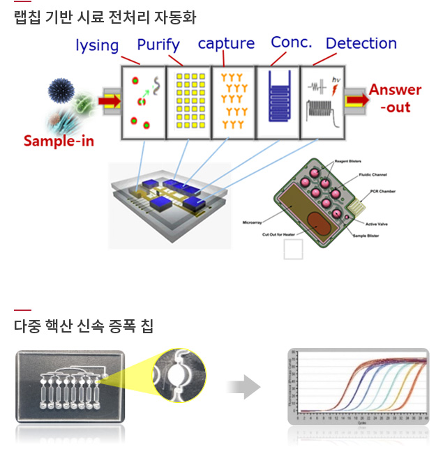 랩칩 기반 원스텝 분자진단 카트리지 표